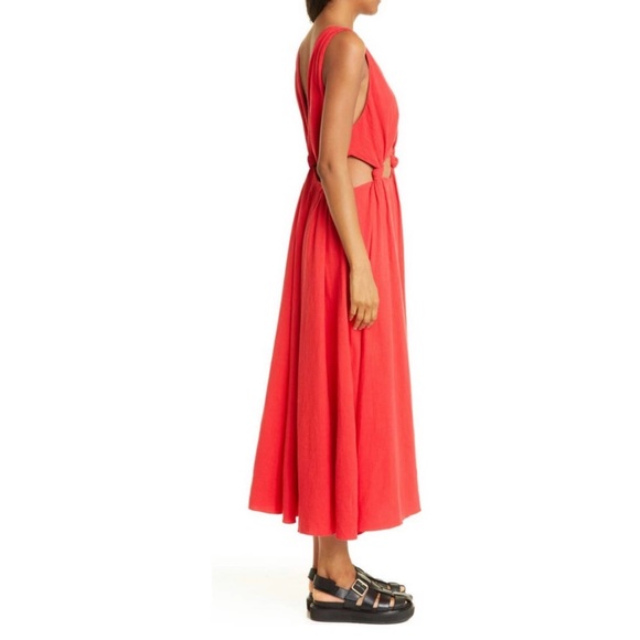NWT FARM RIO CUTOUT DRESS RED SIZE LARGE - Picture 10 of 11